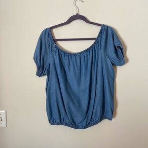 Express Denim off the shoulder Top